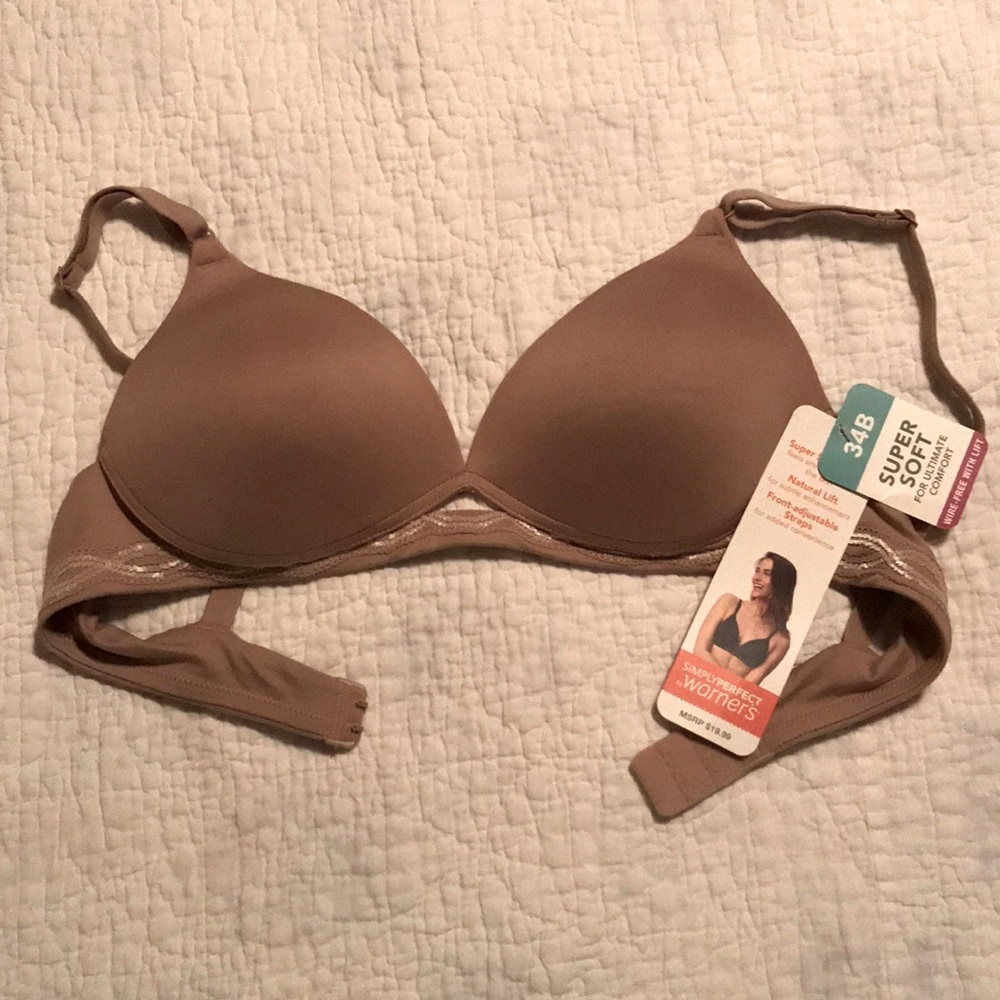 NWT🌸Warner’s super soft wire free w/lift 34B